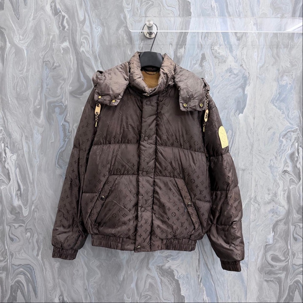 Louis Vuitton Dark Brown Monogram Quilted Puffer Jacket